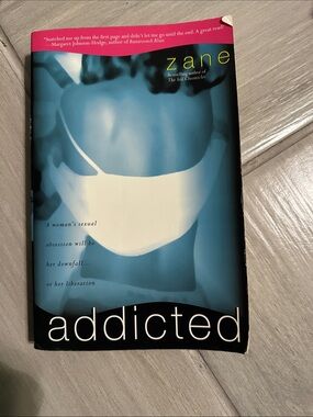 📚 3 for $10 Zane Addicted Paperback Book in Blue with Pink Accent